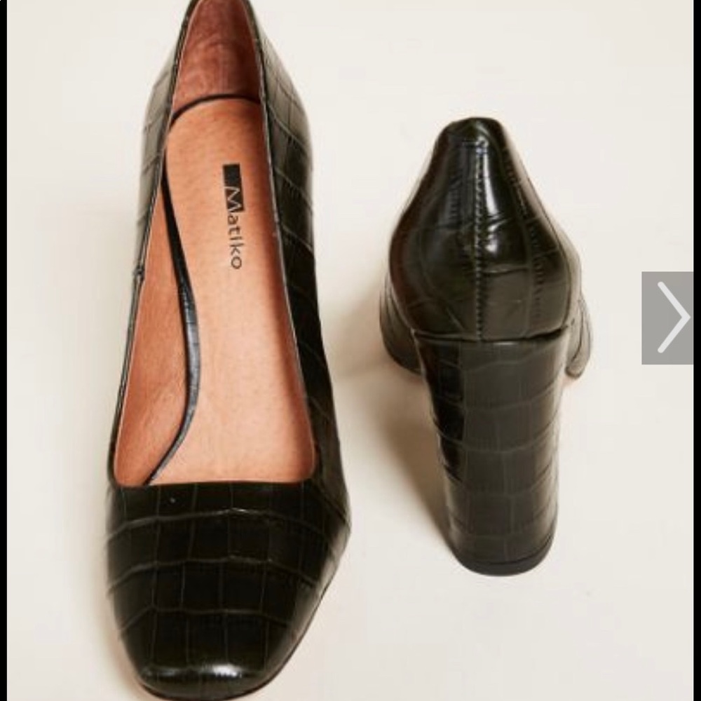 Matiko Marisa heel dark green croc ,40 new, nwot